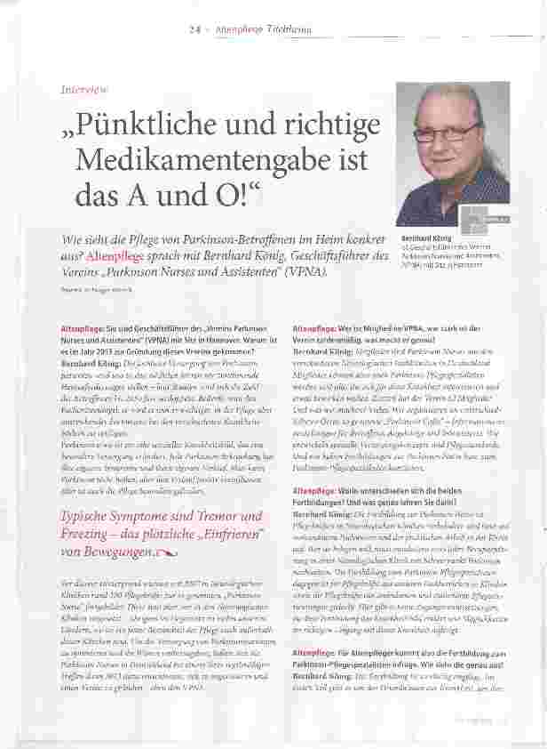 Vorschauseite 1: Pünktliche und richtige Medikamentengabe ist das A und O!