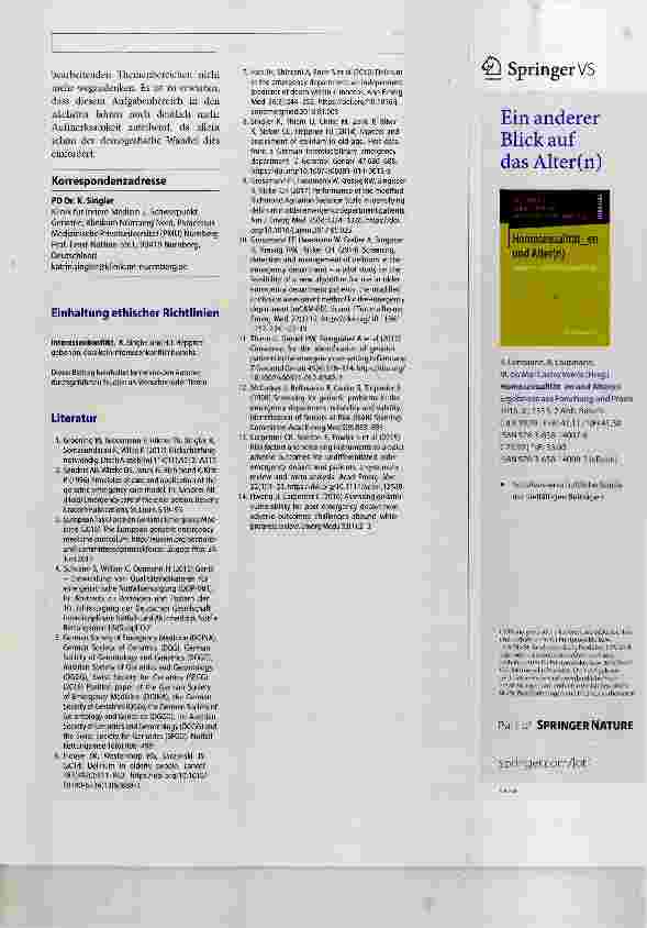 Vorschauseite 3: Akutund Notfallversorgung geriatrischer Patienten