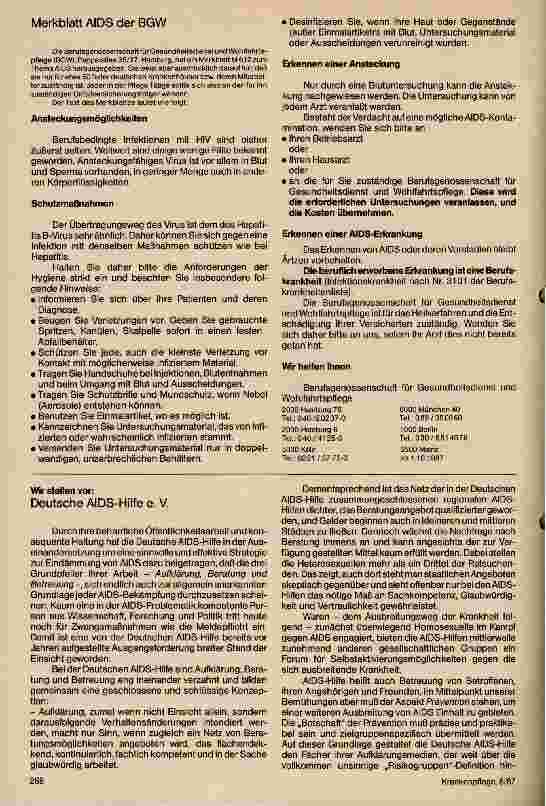 Vorschauseite 1: Deutsche AIDS - Hilfe e.V.