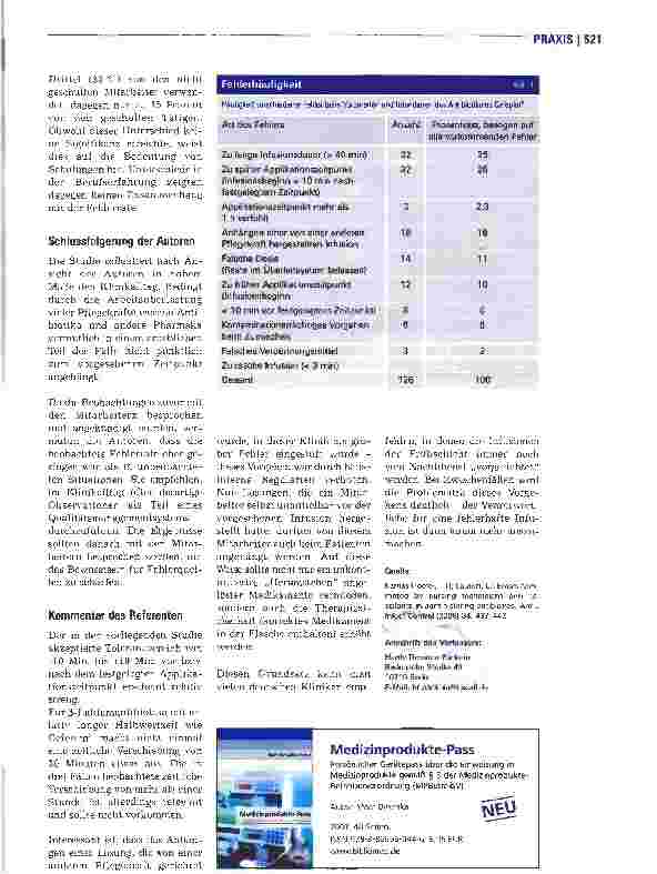 Vorschauseite 2: Antibiotikainfusion - Hohe Fehlerrate inbegriffen