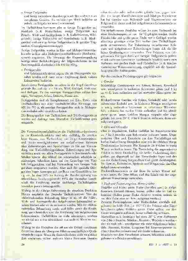 Vorschauseite 3: Das Tiefkühlsortiment und seine Verwendung
