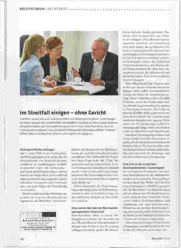 Vorschauseite 1: Im Streitfall einigen - ohne Gericht
