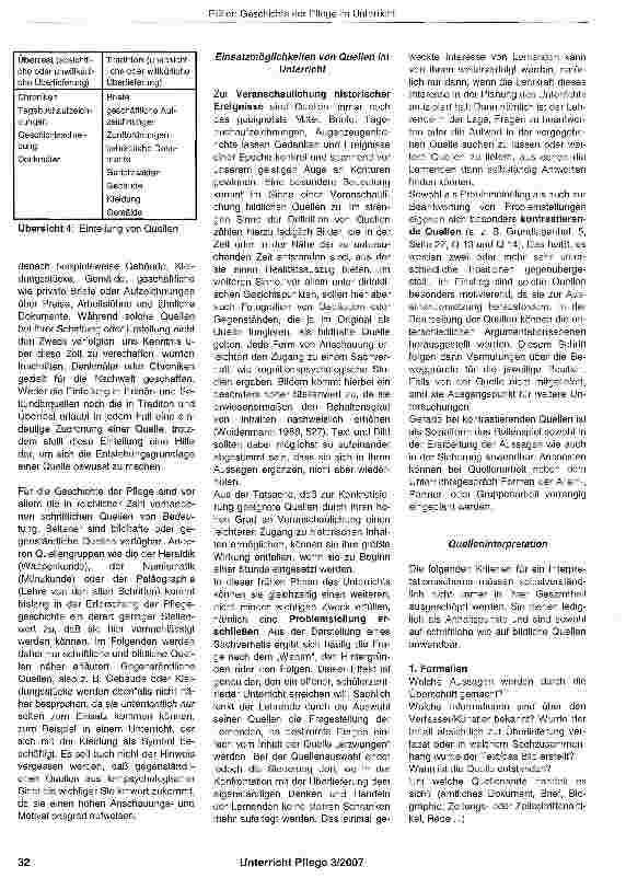 Vorschauseite 5: Geschichte der Pflege im Unterricht