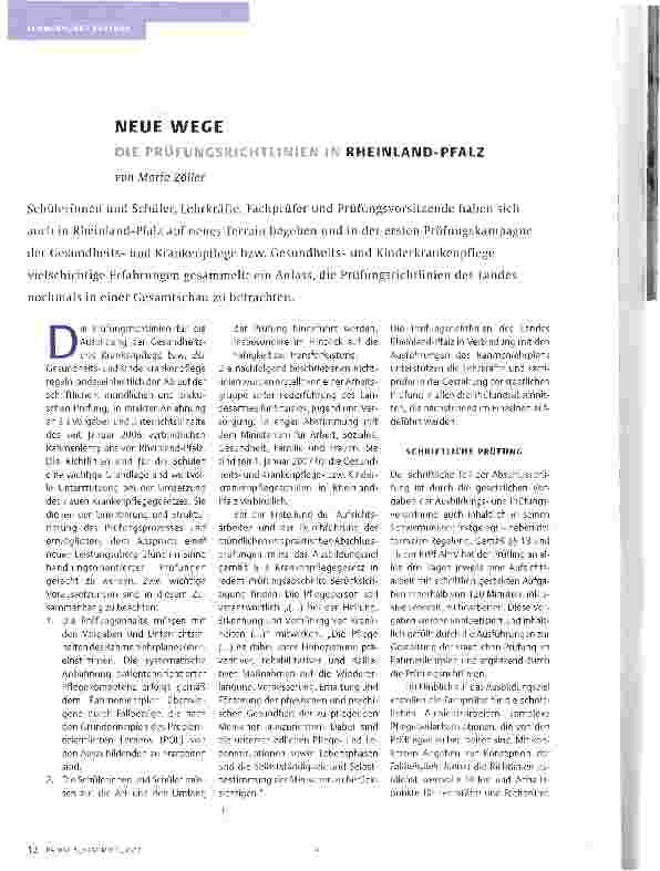 Vorschauseite 1: NEUE WEGE