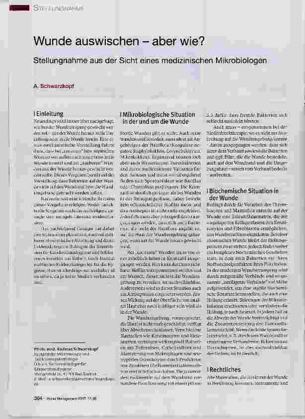 Vorschauseite 1: Wunde auswischen aber wie?