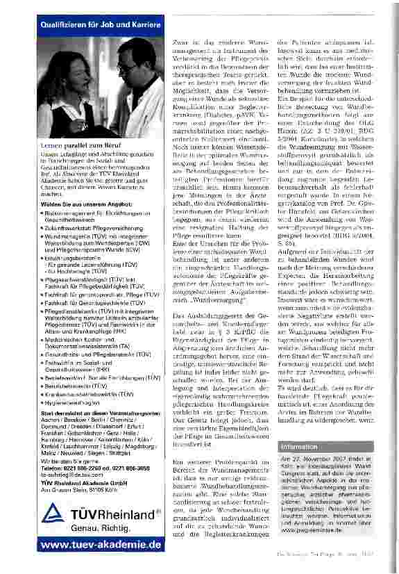Vorschauseite 3: Selbstbewusste Wahrnehmung der pflegerischen Aufgaben verlangt