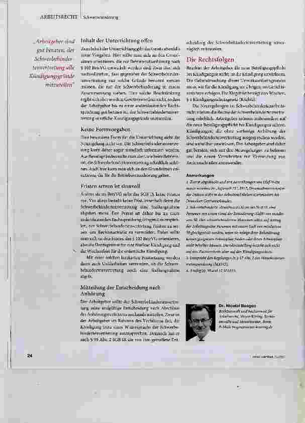 Vorschauseite 3: Die Rechte der Schwerbehindertenvertretung werden gestärkt