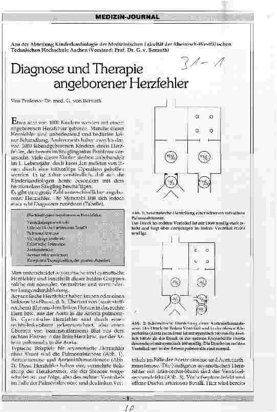 Vorschauseite 1: Diagnose und Therapie angeborener Herzfehler