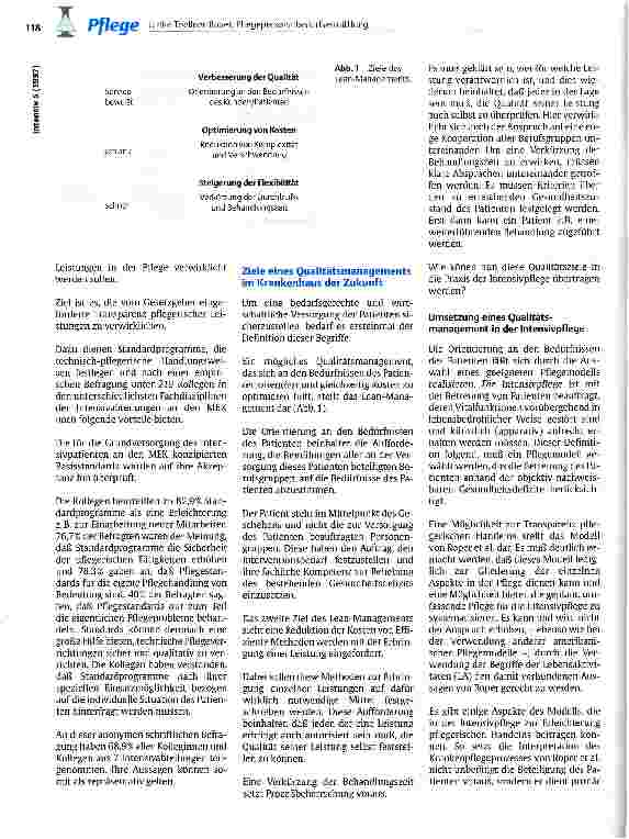 Vorschauseite 2: Pflegepersonalbedarfsermittlung für eine qualitative Grundversorgung des Intensivpatienten