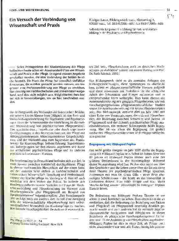 Vorschauseite 1: Ein Versuch der Verbindung von Wissenschaft und Praxis