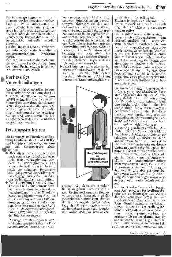 Vorschauseite 2: Pflegesatzverhandlungen 1987/88: Empfehlungen der GKV-Spitzenverbände