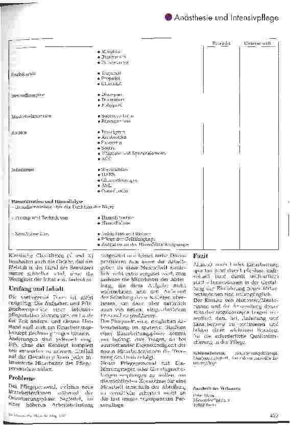 Vorschauseite 6: Einarbeitung im Intensivpflegebereich Ein neugestaltetes Konzept für die Einarbeitung vom Pflegepersonal im Fachbereich Intensivpflege