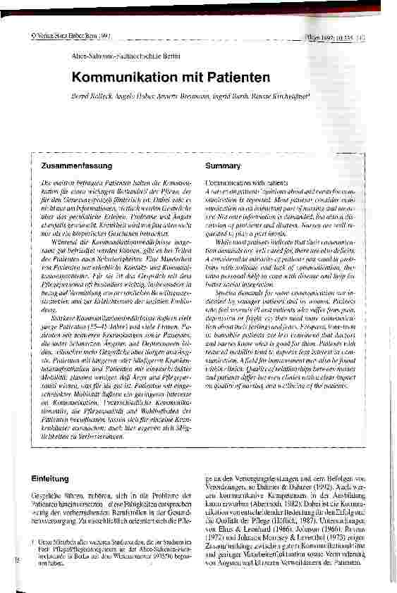 Vorschauseite 1: Kommunikation mit Patienten