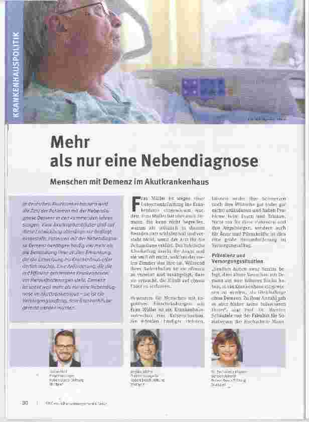 Vorschauseite 1: Mehr als nur eine Nebendiagnose Menschen mit Demenz im Akutkrankenhaus