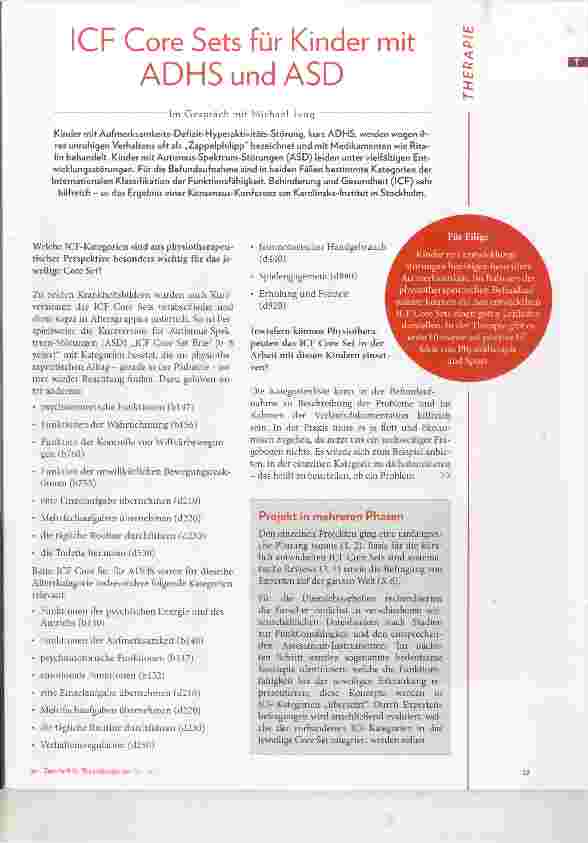 Vorschauseite 2: ICF Core Sets für Kinder mit ADHS und ASD