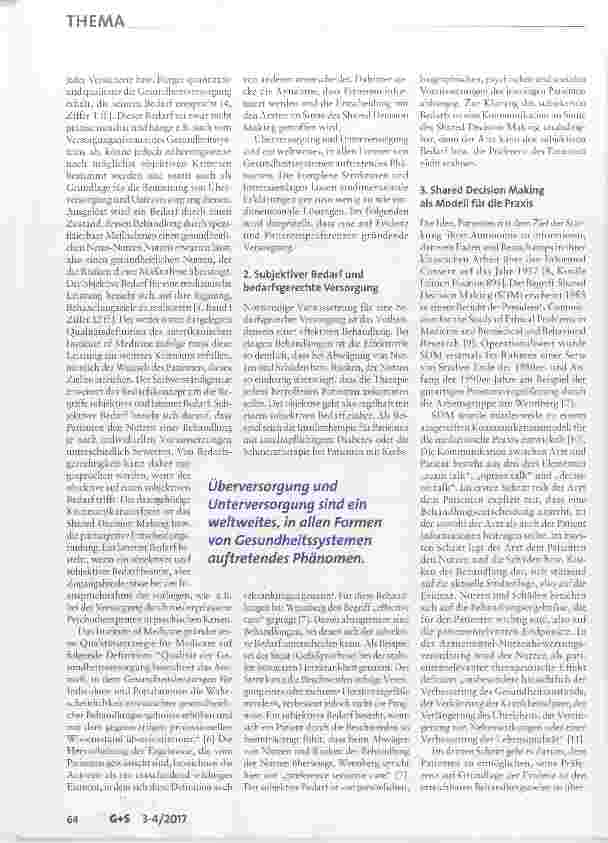 Vorschauseite 2: Überversorgung und Unterversorgung