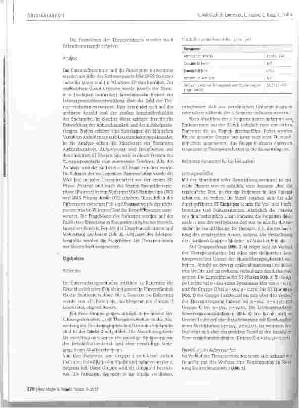 Vorschauseite 5: Evaluation eines standardisierten Therapieprotokolls zur Spiegeltherapie
