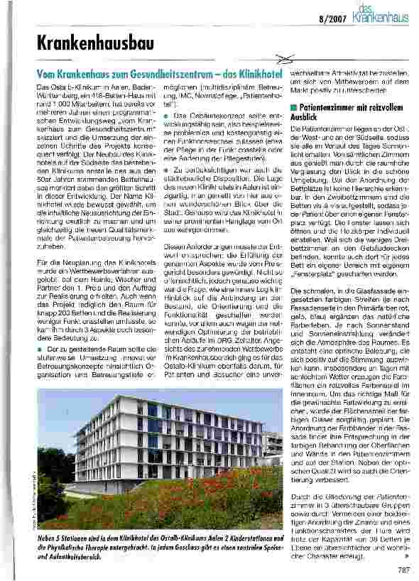 Vorschauseite 1: Vom Krankenhaus zum Gesundheitszentrum - das Klinikhotel