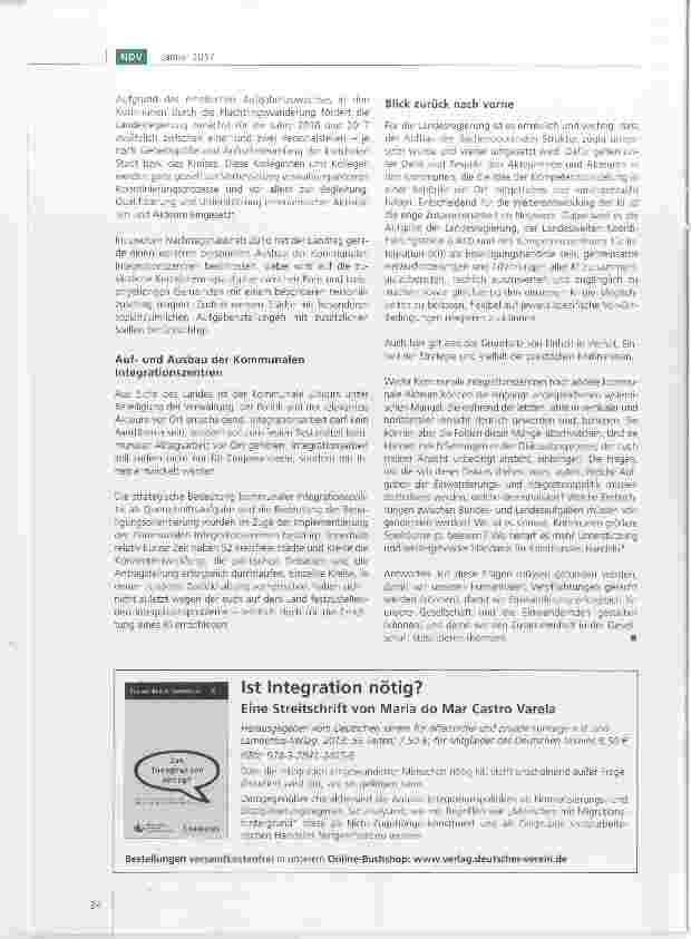 Vorschauseite 3: Erfolgreiche Teilhabe und Integration von Zugewanderten bedürfen der Koordination und Steuerung vor Ort