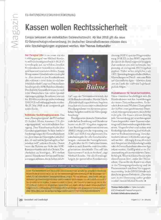 Vorschauseite 1: Kassen wollen Rechtssicherheit