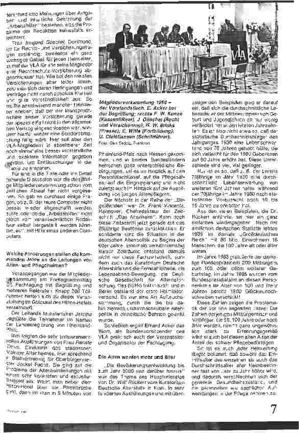Vorschauseite 2: VLA-Jahrestagung 1986