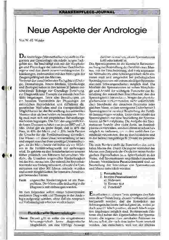 Vorschauseite 1: Neue Aspekte der Andrologie
