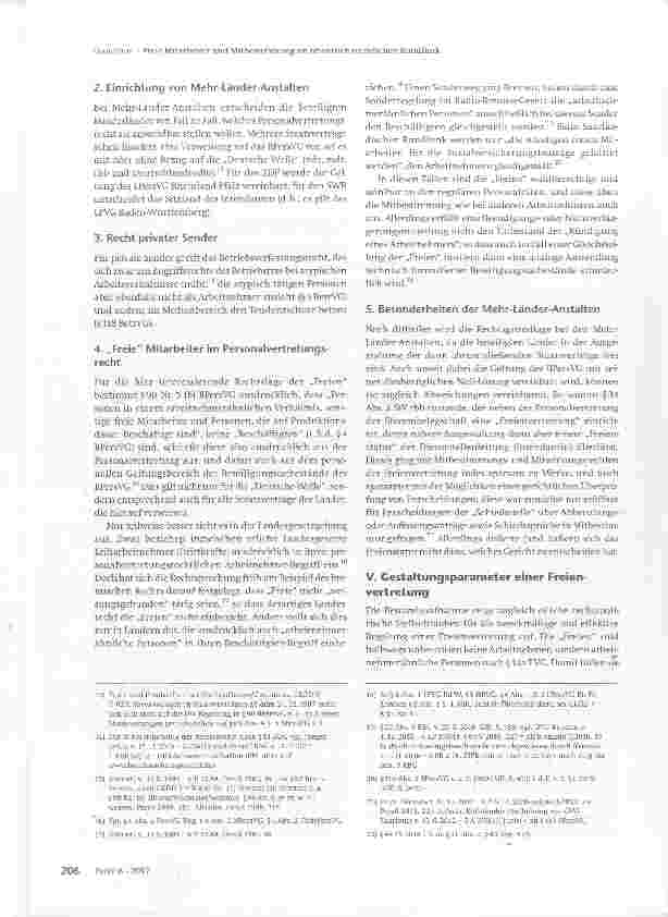 Vorschauseite 3: Freie Mitarbeiter und Mitbestimmung im öffentlich-rechtlichen Rundfunk