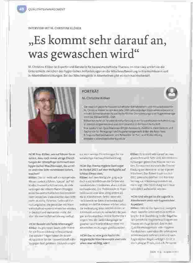 Vorschauseite 1: „Es kommt sehr darauf an, was gewaschen wird“