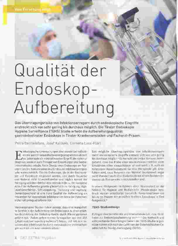 Vorschauseite 1: Qualität der Endoskop- Aufbereitung
