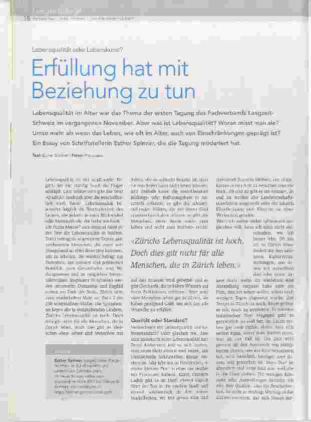 Vorschauseite 1: Erfüllung hat mit Beziehung zu tun