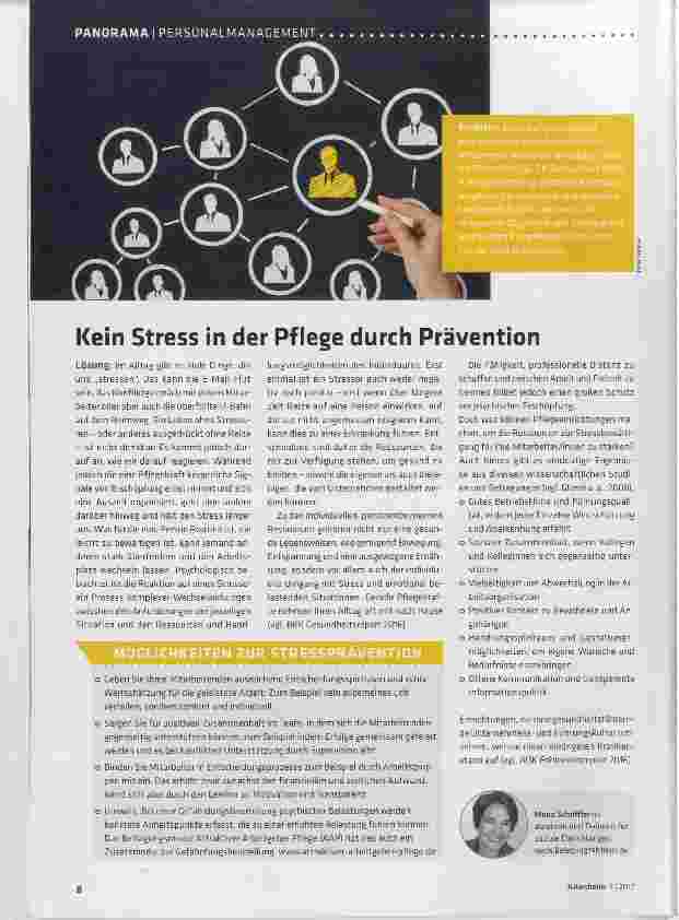 Vorschauseite 1: Kein Stress in der Pflege durch Prävention