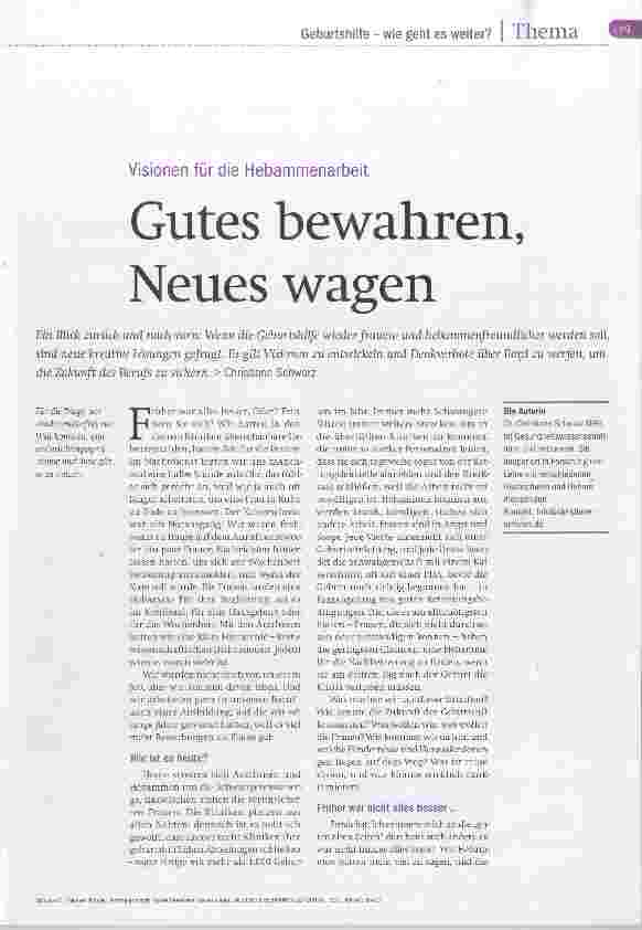 Vorschauseite 2: Gutes bewahren, Neues wagen