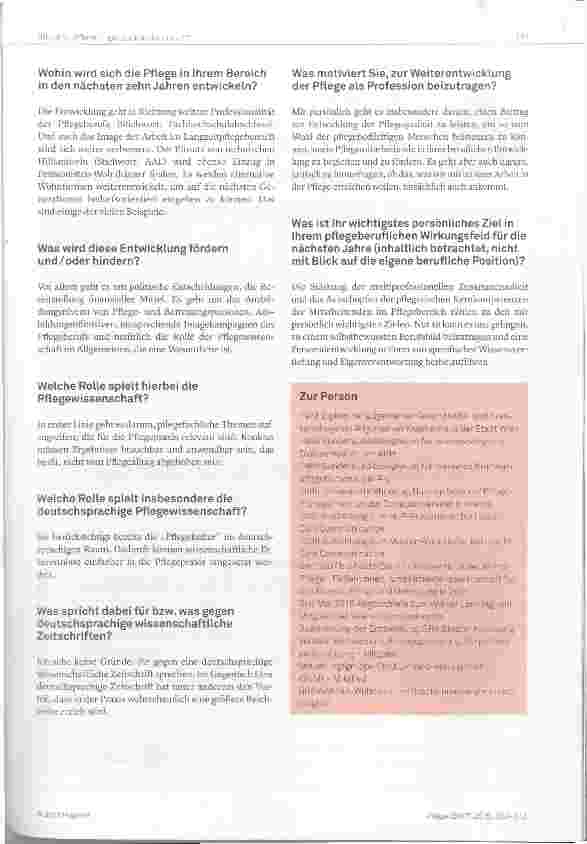 Vorschauseite 2: Multiprofessionelle Zusammenarbeit und das Ausschöpfen der pflegerischen Kernkompetenzen der Mitarbeiterinnen und Mitarbeiter stärken