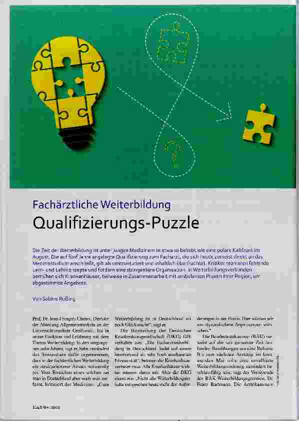 Vorschauseite 1: Qualifizierungs-Puzzle