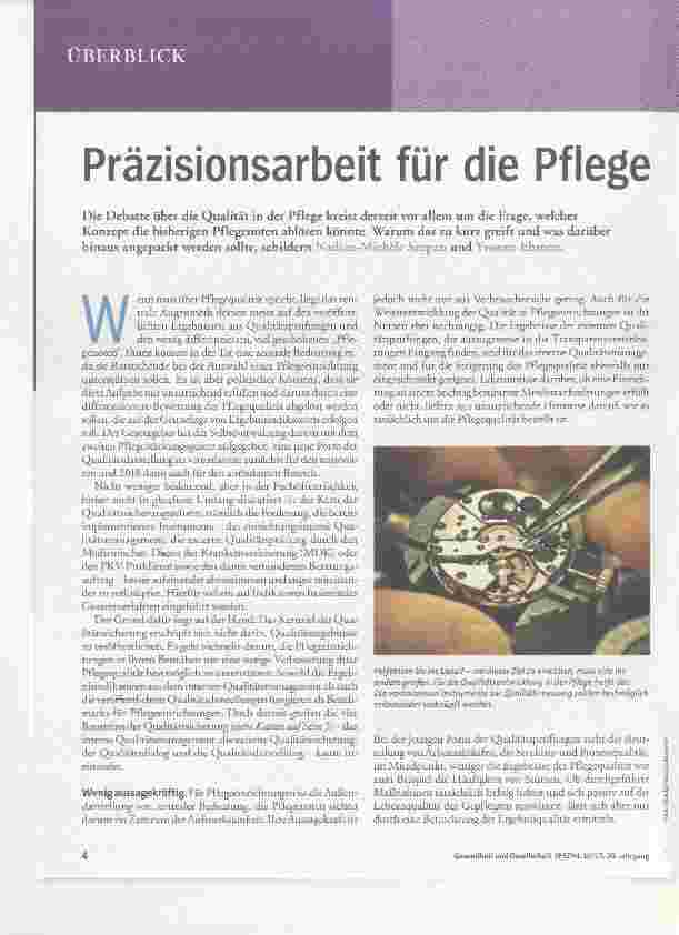 Vorschauseite 1: Präzisionsarbeit für die Pflege