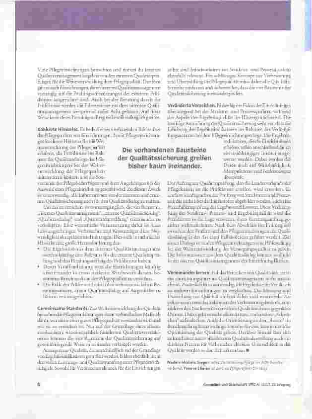 Vorschauseite 3: Präzisionsarbeit für die Pflege