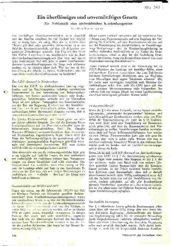Vorschauseite 1: Ein überflüssiges und unvernünftiges Gesetz