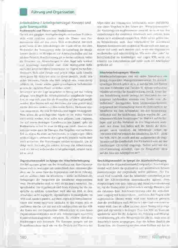 Vorschauseite 4: Teamqualität bestimmt Arbeitsplatzqualität