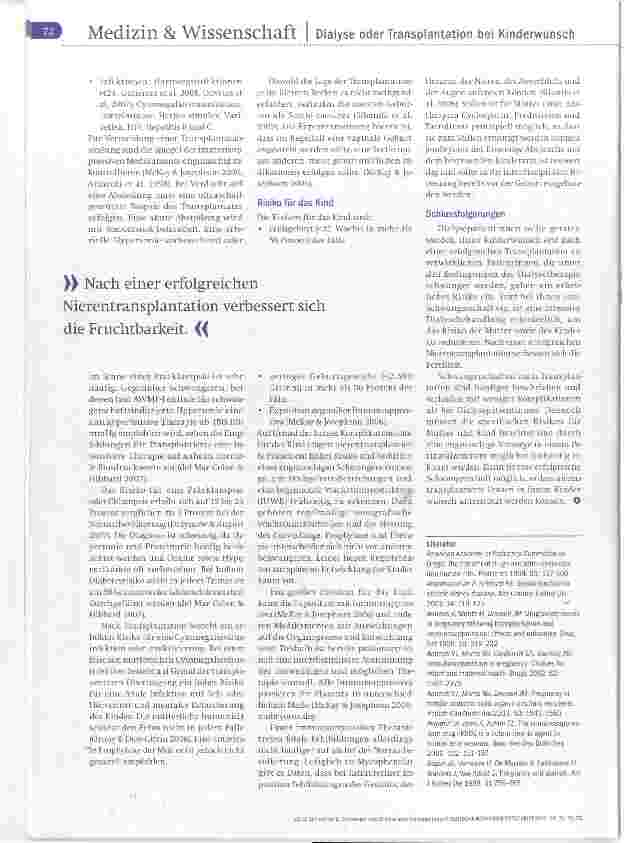 Vorschauseite 3: Schwanger trotz Dialyse oder Transplantation?