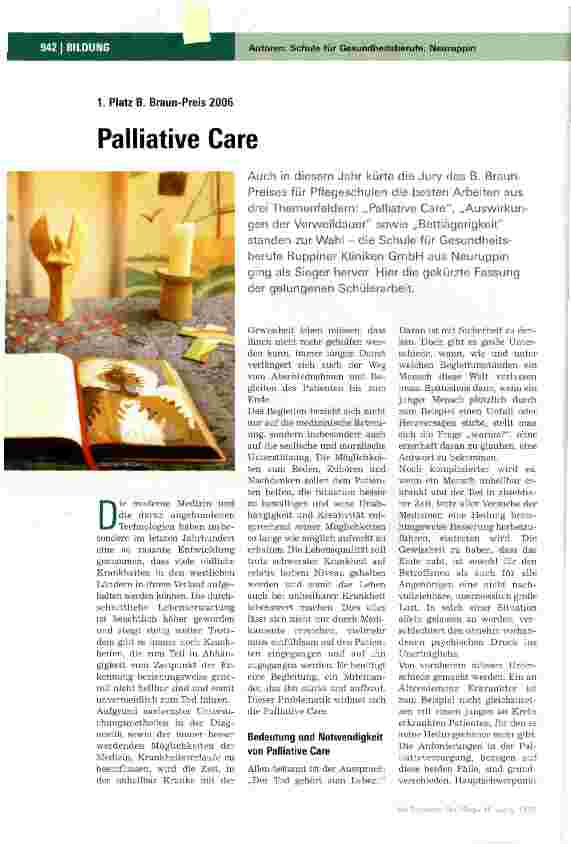Vorschauseite 1: Palliative Care