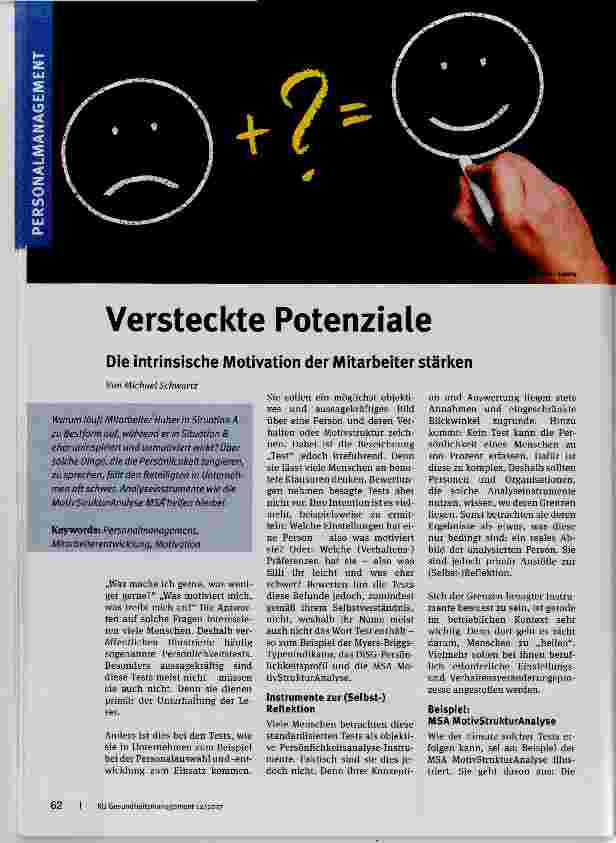 Vorschauseite 1: Versteckte Potenziale