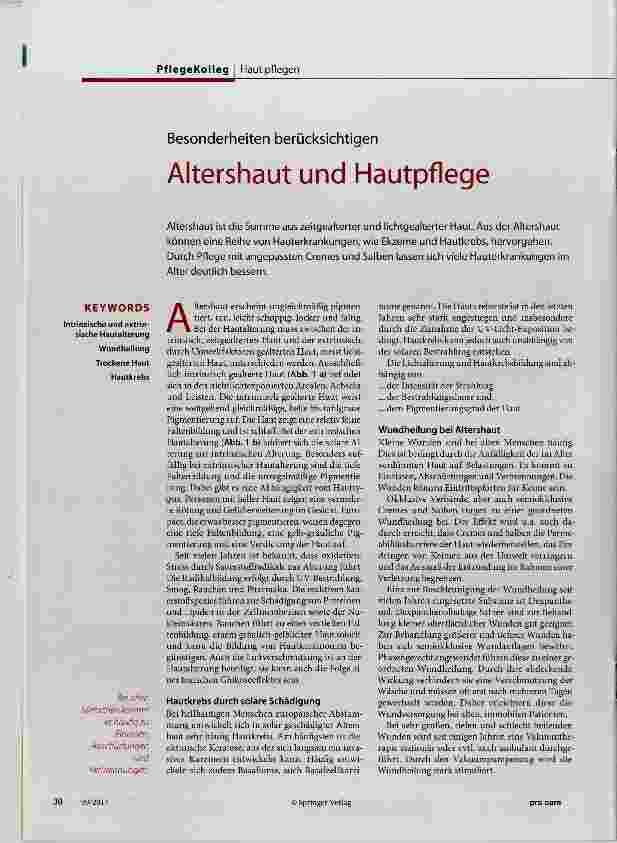 Vorschauseite 1: Altershaut und Hautpflege