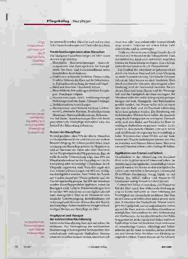 Vorschauseite 3: Altershaut und Hautpflege
