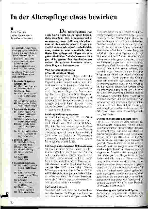 Vorschauseite 1: In der Alterspflege etwas bewirken