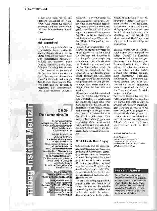 Vorschauseite 5: Patientinnen mit Brustkrebs rundum gut betreut