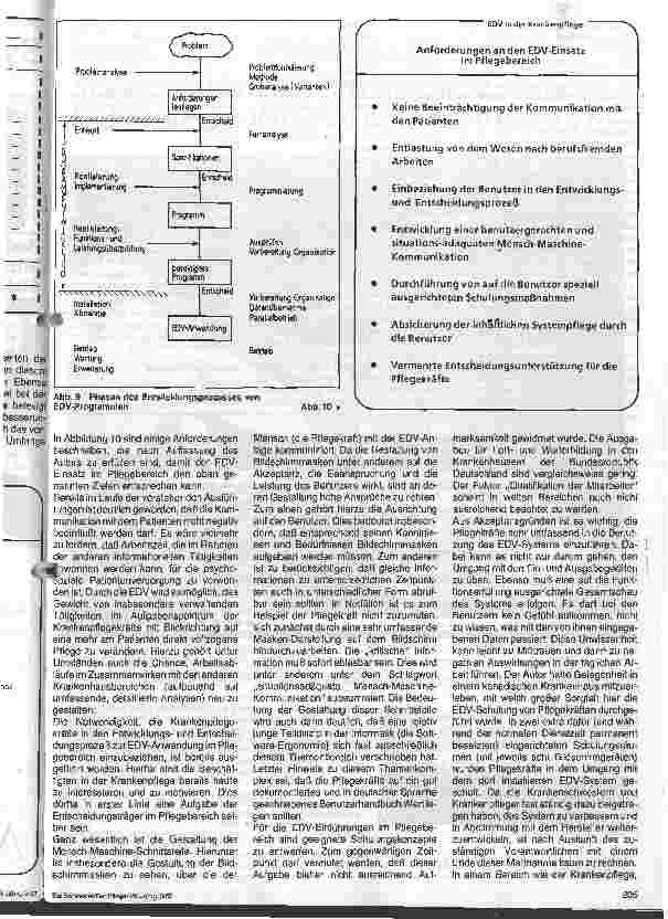 Vorschauseite 6: Elektronische Datenverarbeitung in der Krankenpflege 12. Folge: EDV-Programme: Fast alles ist technisch möglich