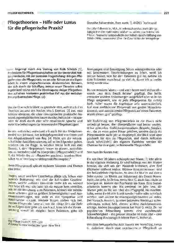 Vorschauseite 1: Pflegetheorien - Hilfe oder Luxus für die pflegerische Praxis?
