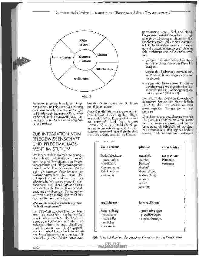 Vorschauseite 4: Integration von Pflegewissenschaft und Pflegemanagement unter pädagogischen Gesichtspunkten