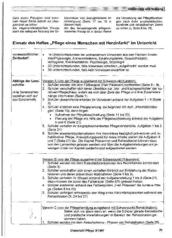 Vorschauseite 2: Zielsetzung und Nutzung des Schülerheftes