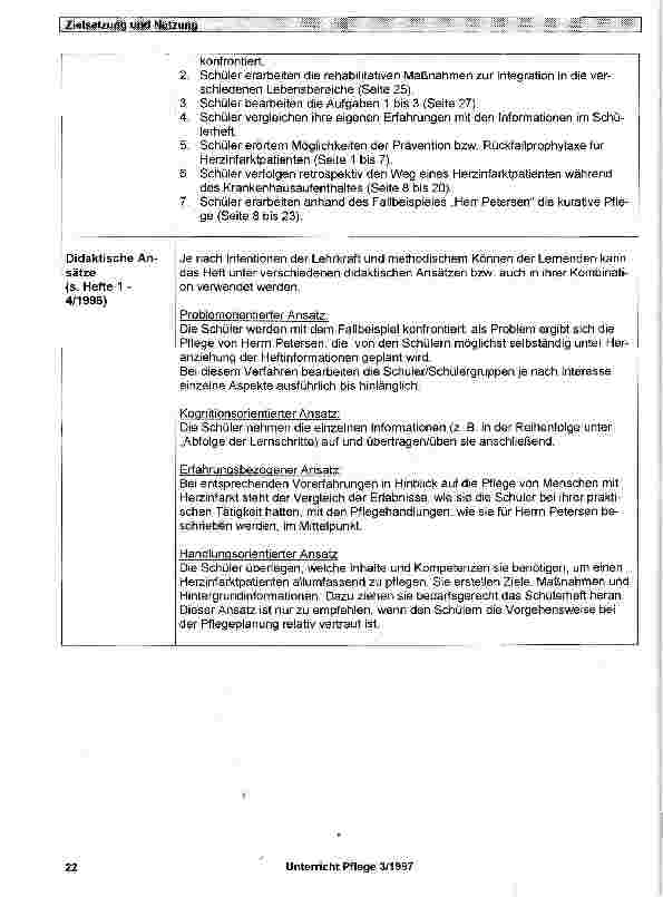 Vorschauseite 3: Zielsetzung und Nutzung des Schülerheftes